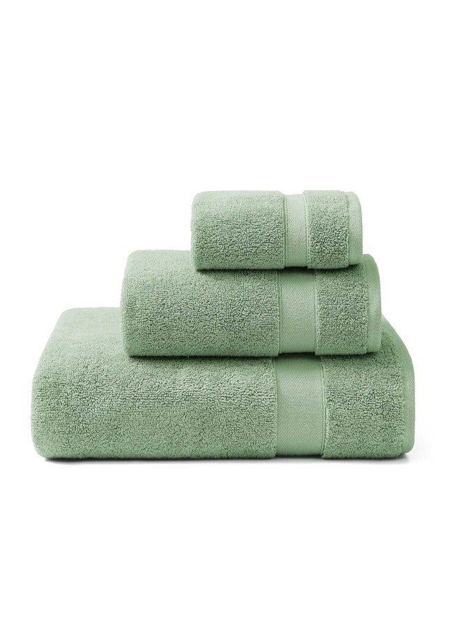 تومي بهاما تومي باهاما - مناشف حمام، طقم مناشف قطنية ناعمة وماصة 100%، طقم من 6 قطع مع مناشف حمام، ومناشف لليدين، ومناشف للوجه (أخضر خليج الأناناس) - Image 2