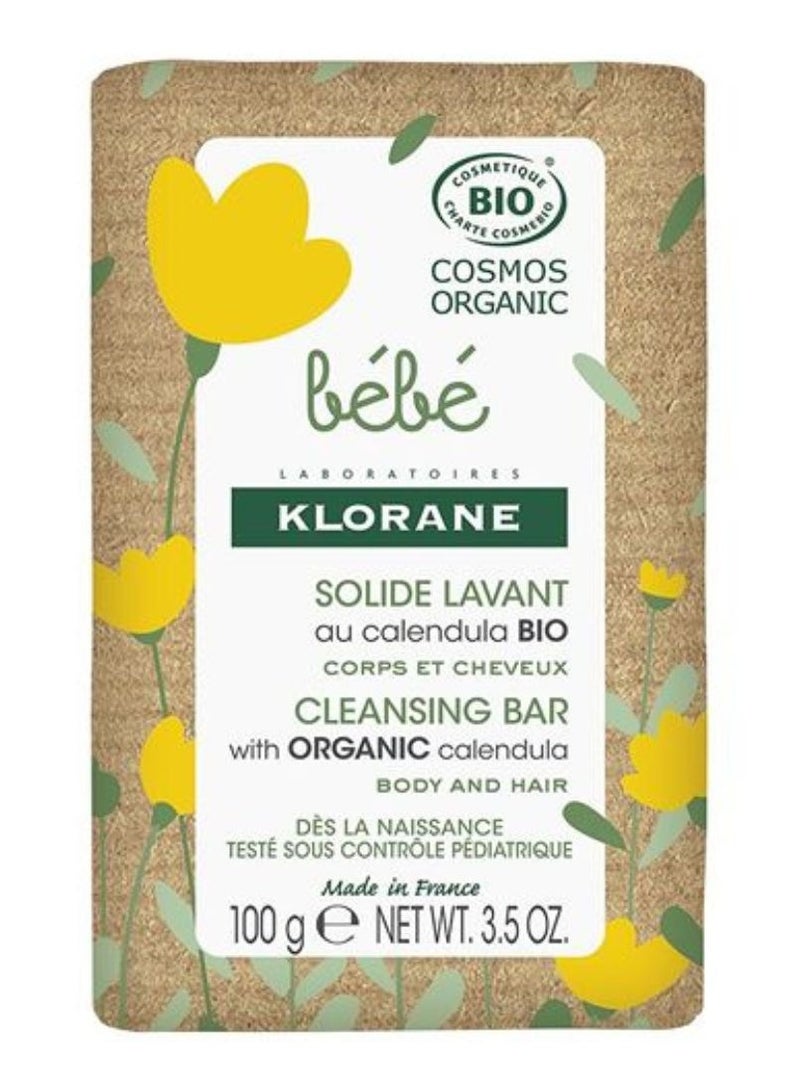 Klorane Baby Cleansing Bar with Organic Calendula 100g - Image 1
