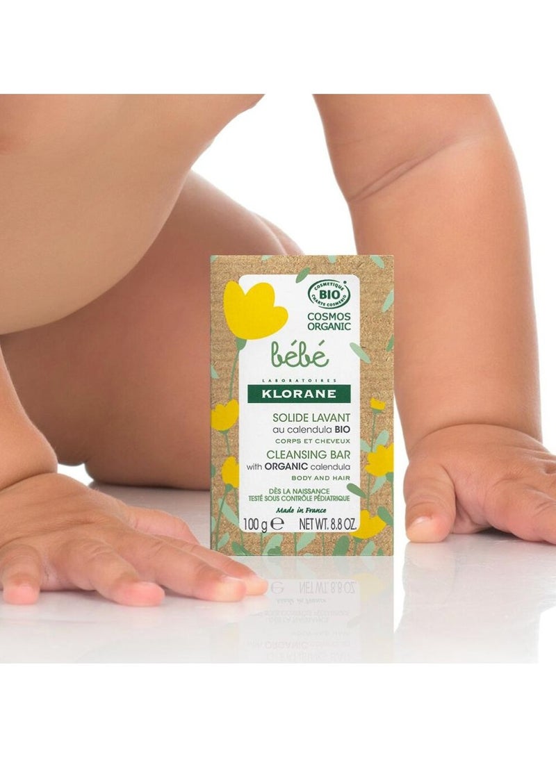 Klorane Baby Cleansing Bar with Organic Calendula 100g - Image 3