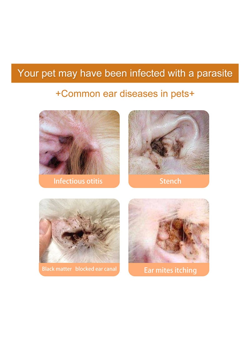 YEGBONG 50 ml Pet Ear Cleaning Liquid Swabs Cat & Dog Ear Cleaner Solution - Gentle & Effective Ear Care - for Daily Ear Cleaning  - Image 4