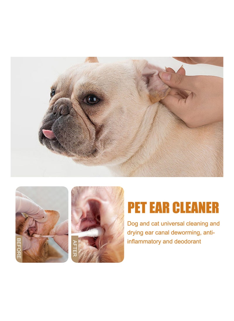 YEGBONG 50 ml Pet Ear Cleaning Liquid Swabs Cat & Dog Ear Cleaner Solution - Gentle & Effective Ear Care - for Daily Ear Cleaning  - Image 2