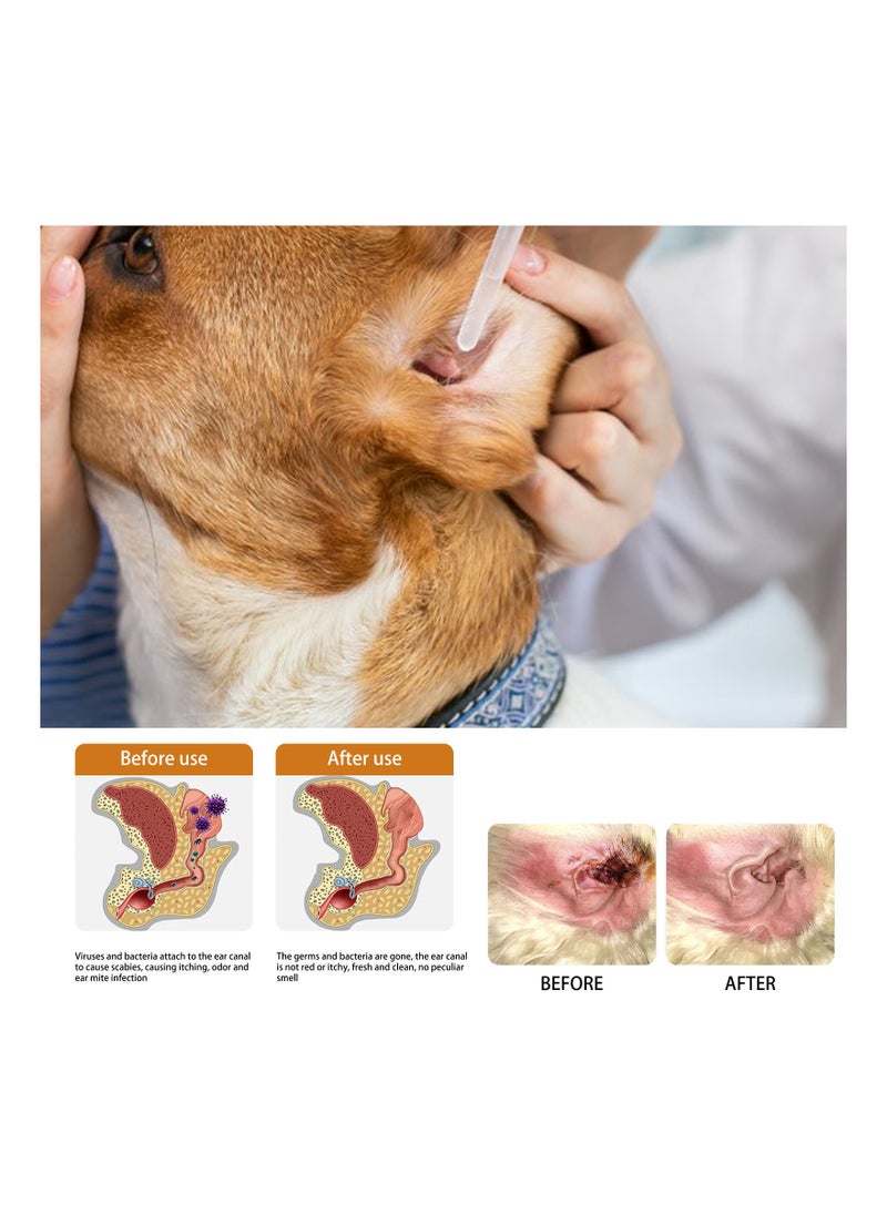 YEGBONG 50 ml Pet Ear Cleaning Liquid Swabs Cat & Dog Ear Cleaner Solution - Gentle & Effective Ear Care - for Daily Ear Cleaning  - Image 5