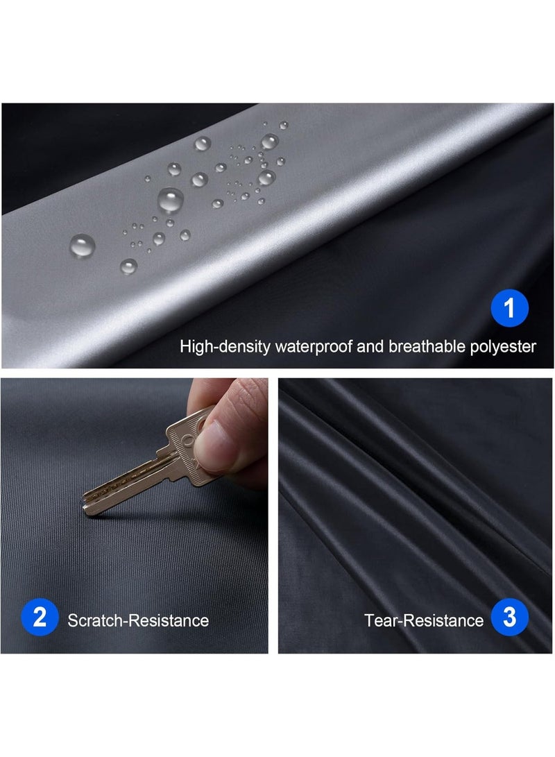 BUANIERT Waterproof Car Cover All Weather Snowproof UV Protection Windproof Outdoor Full car Cover, Universal Fit for Sedan (Fit Sedan Length 470*180*150CM) - Image 2