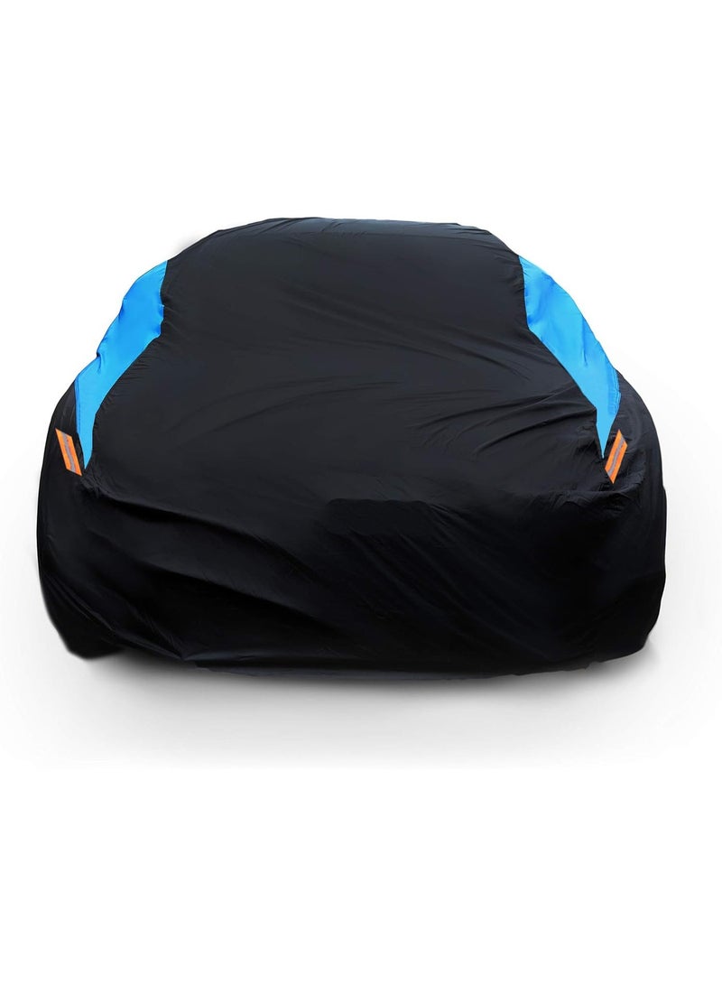 BUANIERT Waterproof Car Cover All Weather Snowproof UV Protection Windproof Outdoor Full car Cover, Universal Fit for Sedan (Fit Sedan Length 470*180*150CM) - Image 1