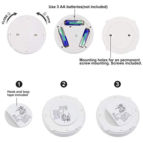 BIGLIGHT Spotlight Battery Operated, LED Puck Light, Dimmable Uplight with Remote, Stick on Accent Light for Painting Picture Wall Artwork Photo Portrait Closet Plants, Warm White, 2 Pack - Image 4
