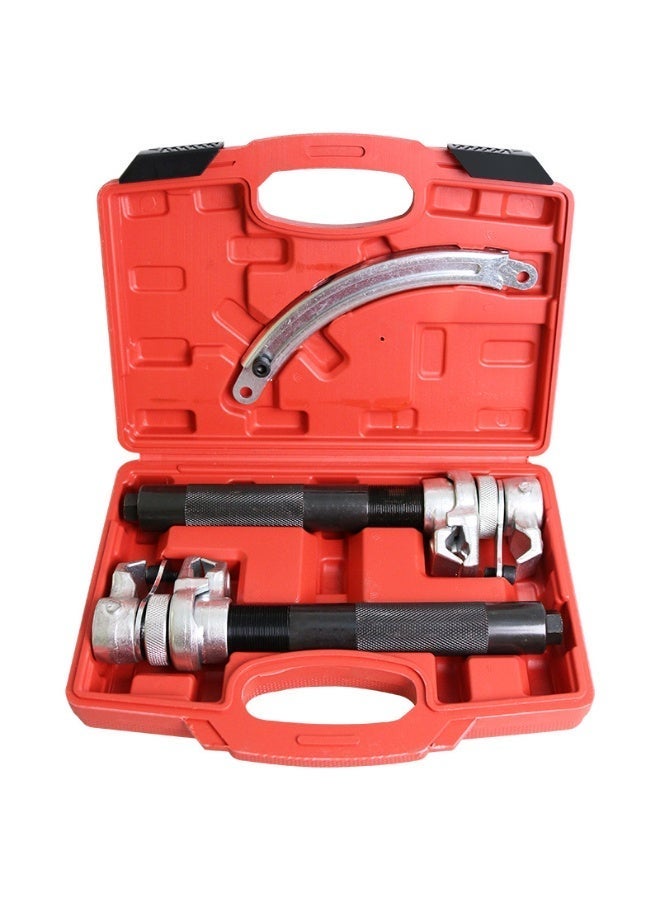 مجموعة من 3 قطع من أدوات ضغط زنبركات الدعامة الحلزونية لامتصاص الصدمات للسيارات، مجموعة أدوات شديدة التحمل من الفولاذ السبائكي مع قبضة مانعة للانزلاق وقضبان قابلة للتعديل - مُخمّدة ومعززة للسلامة - Image 1