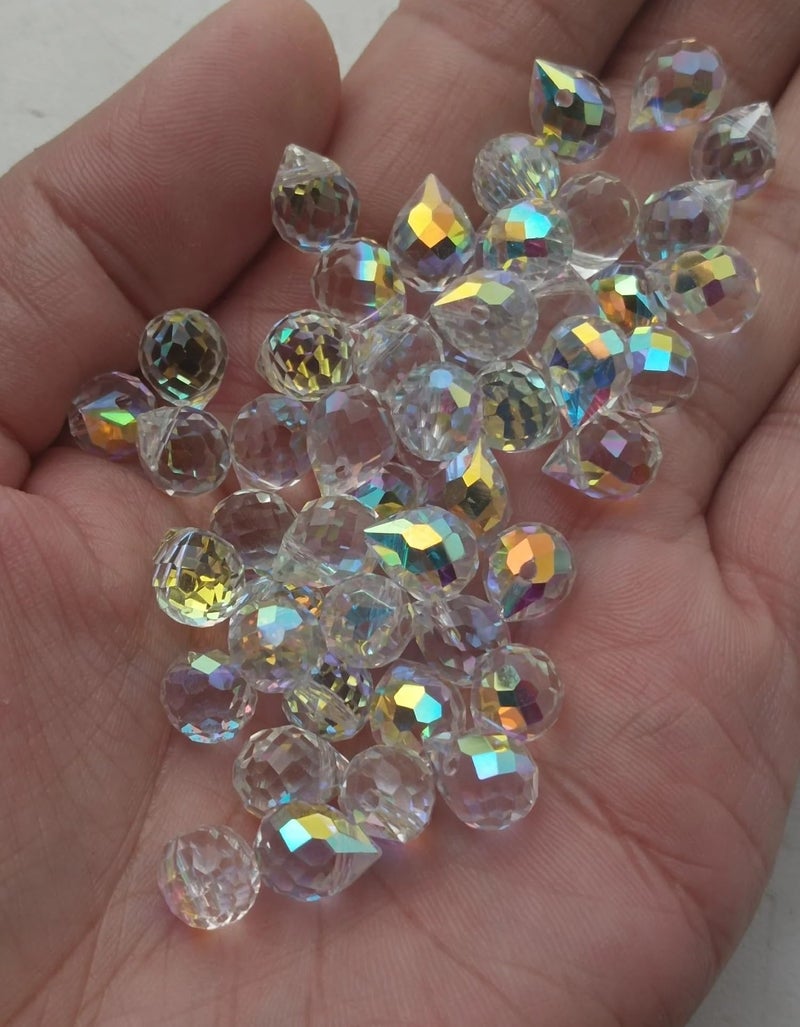 Dream Billions Clear AB 8X9mm Strawberry Austrian Crystal Beads Sew on Crystal for Clothes Sewing Accessories 40pcs Embroidery Material - Image 2