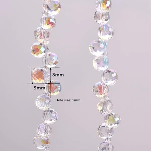 Dream Billions Clear AB 8X9mm Strawberry Austrian Crystal Beads Sew on Crystal for Clothes Sewing Accessories 40pcs Embroidery Material - Image 3