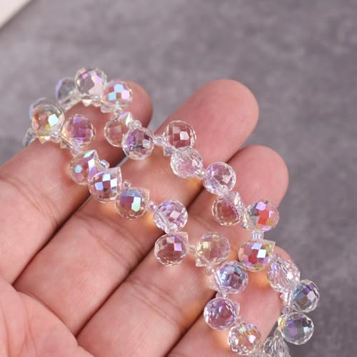 Dream Billions Clear AB 8X9mm Strawberry Austrian Crystal Beads Sew on Crystal for Clothes Sewing Accessories 40pcs Embroidery Material - Image 4