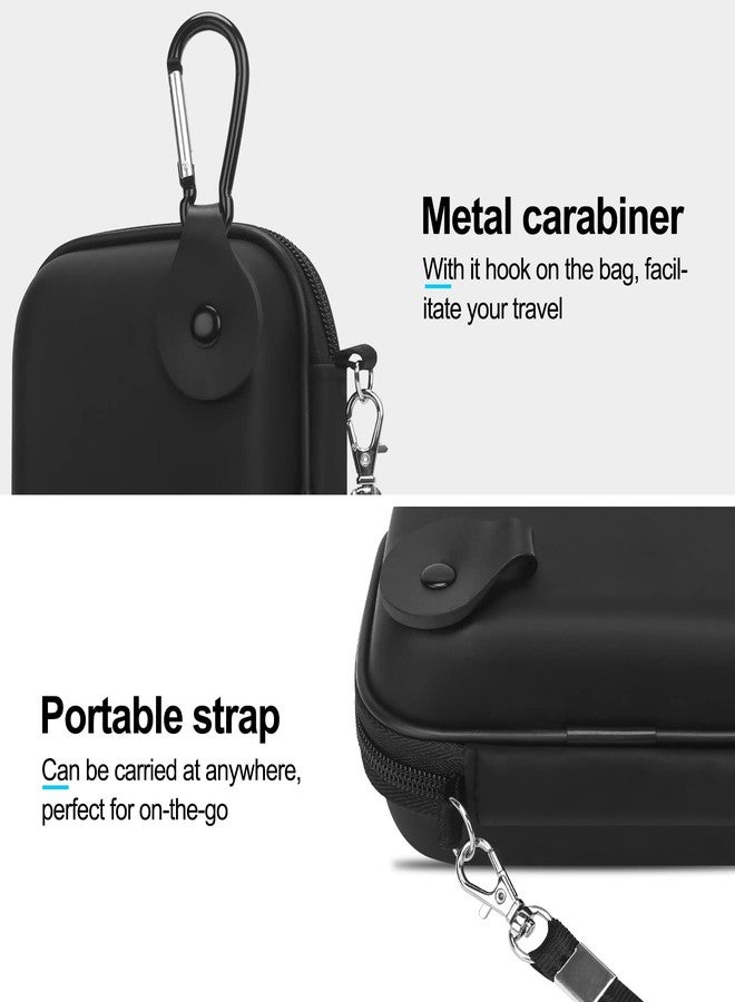 Lacdo Camera Carrying Case for Canon PowerShot SX740 / SX730 / SX720 / SX620 Digital Camera, Protective Storage Trave Bag, Mesh Bag Fits Batteries, Cable, Memory Card, Card Reader, Black+Gray - Image 4