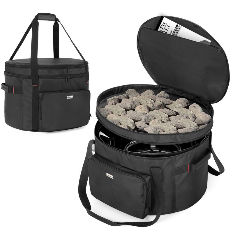 samdew Doublelayer 19 In Fire Pit Bag Compatible with Outland Firebowl 893 870 823 Propane Gas Fire Pit Fire Bowl Carry Case Compatible with Ciays 19 Inch Firebowl Bag Only Patented Design