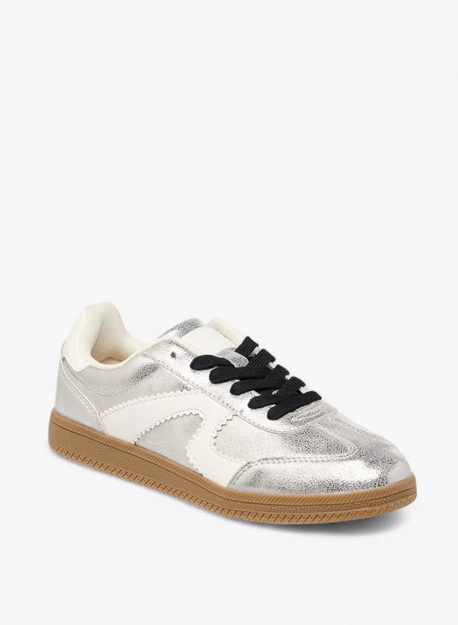 سيليست Women's Panelled Sneakers with Lace-Up Closure
