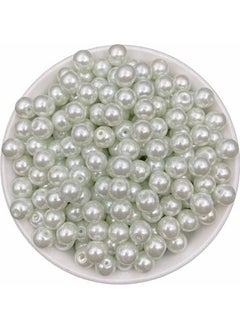Kl Home 50 Gram Quality Original Glass Pearl Beads 10MM - White Color (50GR,~40 Pieces) 