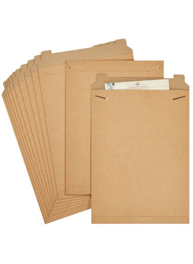 Juvale 25-Pack Brown Rigid Mailers That Stay Flat 13X18, Bulk Kraft Paper Sturdy Cardboard Envelopes, 450 Gsm For Shipping Photos, Packing Documents, Gift Cards, Cds, Art Prints  - Image 1