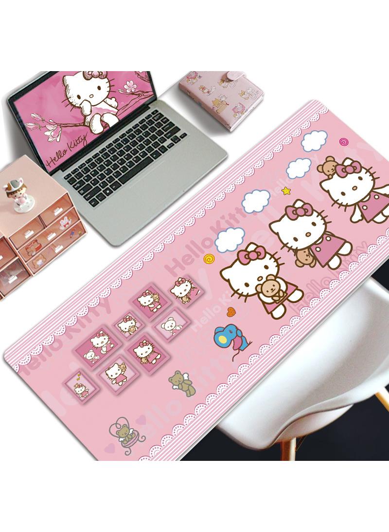 Y&D Hello Kitty Gift For Girls Gaming Mouse Pad Extended Large Mat Desk Pad Stitched Edges Mousepad Long Mouse Pad And Non-Slip Rubber Base Mice Pad 800X300X4mm - Image 1