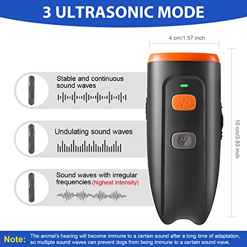 Svtrat Ultrasonic Dog Barking Control Device, Anti Barking Device Dog Barking Silencer with LED Light, 3 Training Modes Bark Deterrent Devices 20ft Range Dog Training & Behavior Aids w/SOS - Image 2