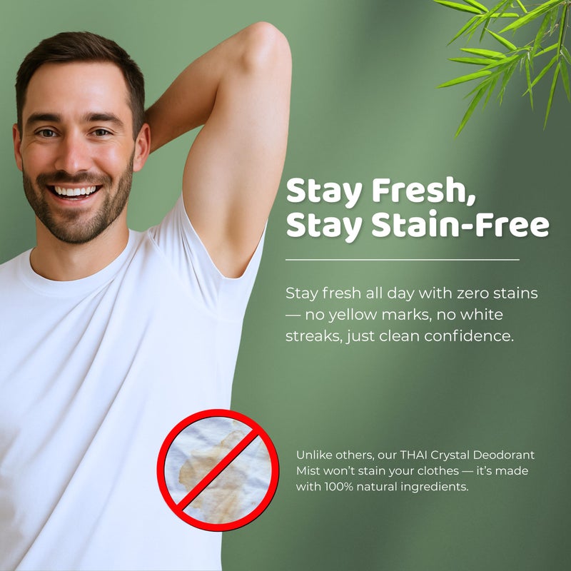 Thai Deodorant Stone Crystal Mist Natural Deodorant Spray 8 oz. Bundle, Pack of 2 - Image 5