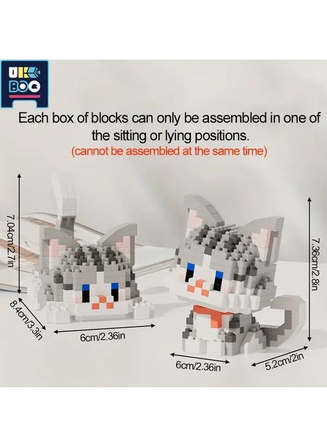 397PCS Adorable Cat Building Set 3D Micro Blocks DIY Toy For Adults And Kids - Image 4