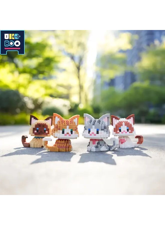 397PCS Adorable Cat Building Set 3D Micro Blocks DIY Toy For Adults And Kids - Image 5