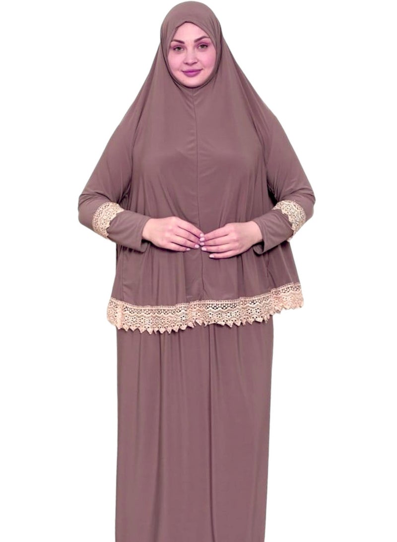 أولودينيز  اسدال صلاة للفتيات ، ملابس صلاة بقياس موحد يناسب جميع الاحجام ، خامة وتصميم مميز ، صناعة تركية - Image 3