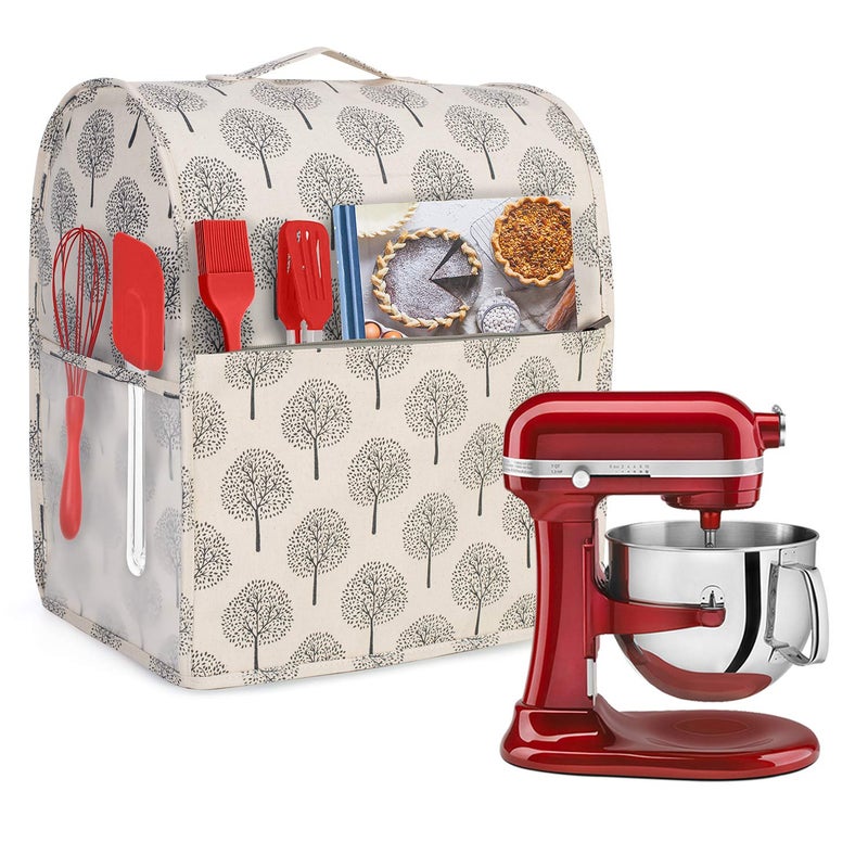 YARWO Yarwo Dust Cover for 68 qt Stand Mixer Protective Stand Mixer Cover with Top Handle and Pockets for Extra Accessories Tree 