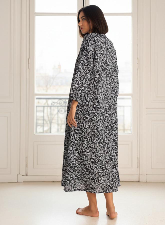 Splash FAV Night Dress Long Sleeves Printed Cotton - Image 2