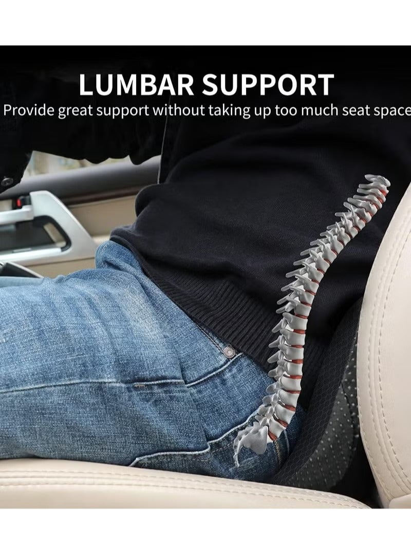 ريد ليف وسادة مقعد السيارة - وسادة مقعد سيارة من إسفنج الذاكرة - لتخفيف آلام عرق النسا وأسفل الظهر - وسائد مقعد السيارة للقيادة - أساسيات الرحلات البرية للسائقين (أسود) - Image 4