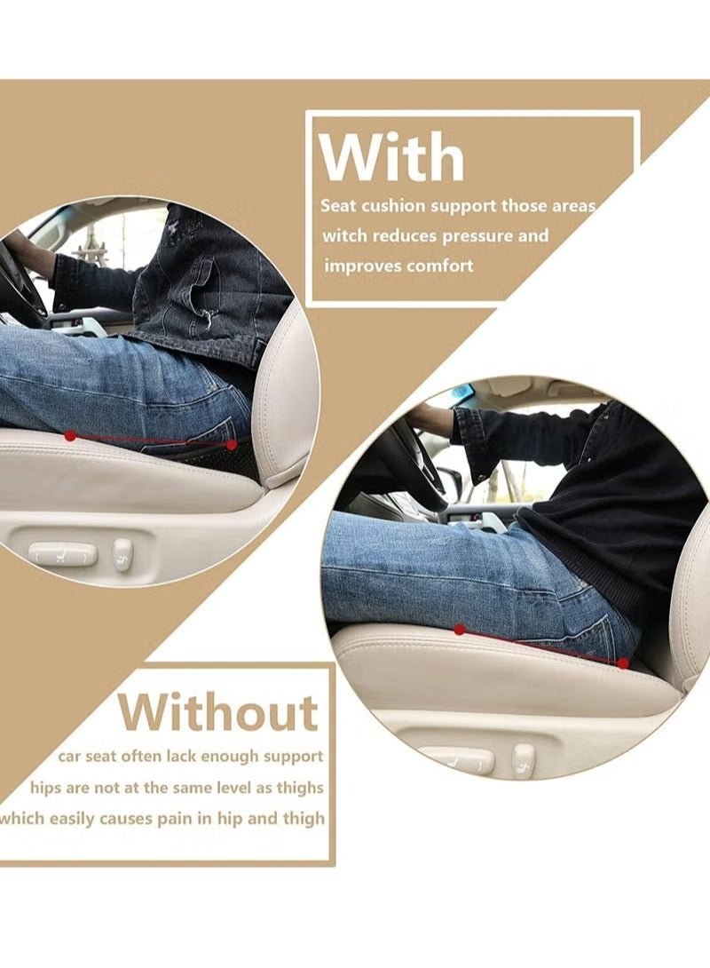 ريد ليف وسادة مقعد السيارة - وسادة مقعد سيارة من إسفنج الذاكرة - لتخفيف آلام عرق النسا وأسفل الظهر - وسائد مقعد السيارة للقيادة - أساسيات الرحلات البرية للسائقين (أسود) - Image 3