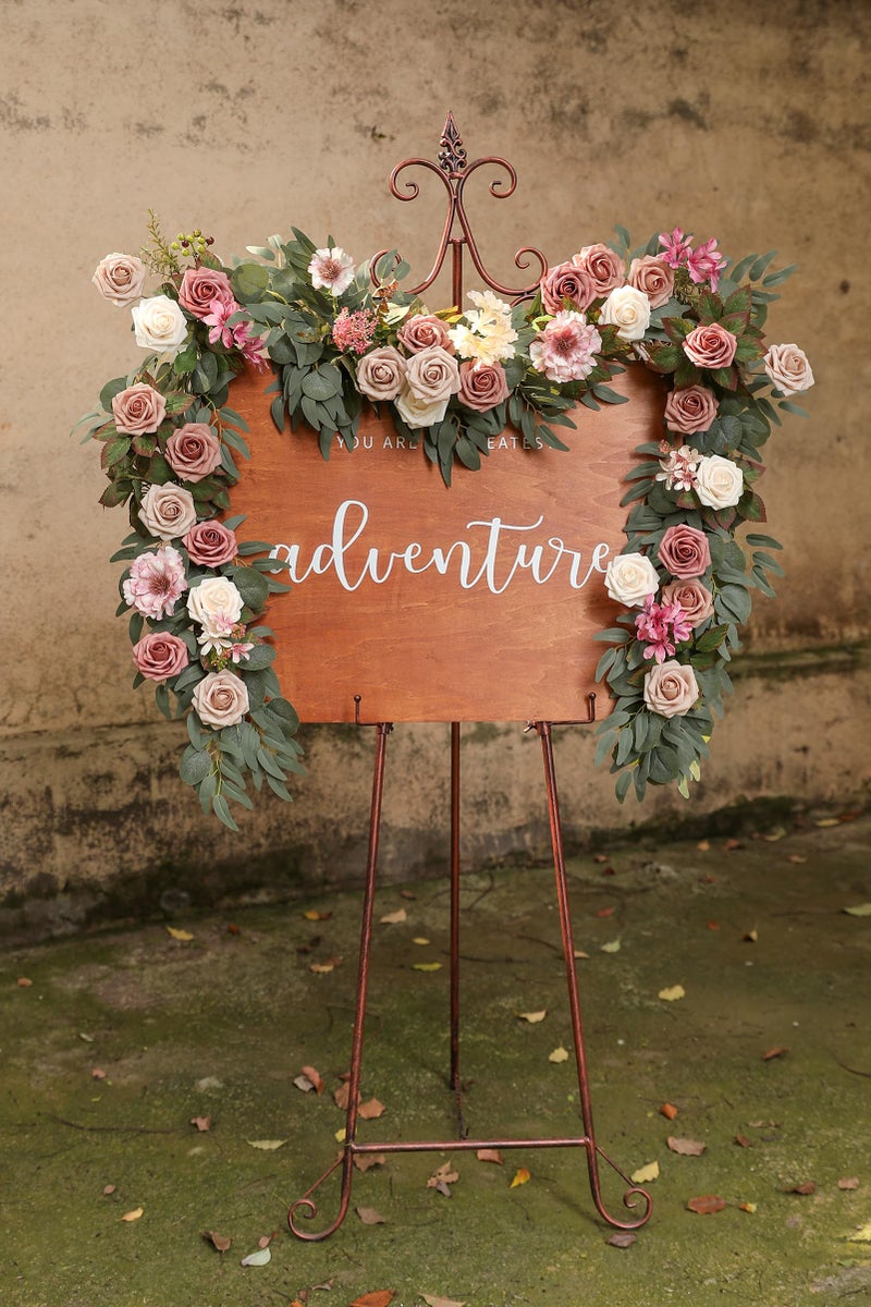 Koroni Flowers Artificial Flowers Combo Box Set Dusty Rose Fake Flowers Bulk Flower Leaf with Stems for DIY Wedding Bouquets Centerpieces Baby Shower Party Home Decorations - Image 5