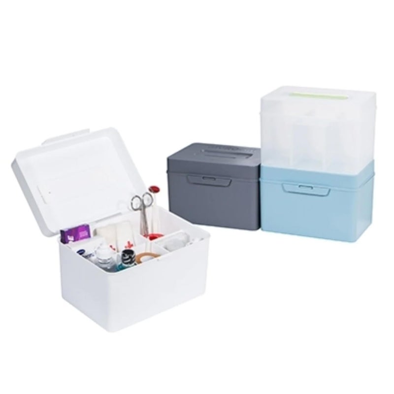 Litem My Cube Smog 6 Compartment Storage Unit with Lid Multiporpose Organiser for Kitchen Bathroom Desk Office Home - Image 4