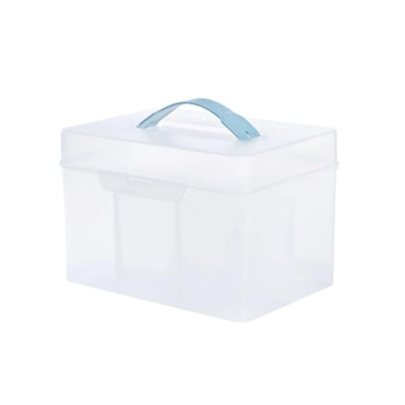 Litem My Cube Smog 6 Compartment Storage Unit with Lid Multiporpose Organiser for Kitchen Bathroom Desk Office Home - Image 1