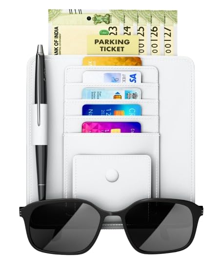 FEDUS Premium Car Organiser and Storage Car Document Holder, Sunglasses Holder for Car, Car Sun Visor Organizer Car all New Accessories Multipocket Pouch Auto Interior Accessories for Truck, SUV, Van - Image 1
