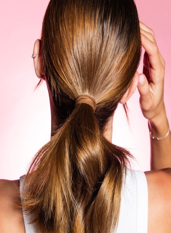 Gimme أربطة شعر جيمي بيوتي إكس-فاين - أربطة مرنة نحيفة للشعر الناعم جداً - حوامل ذيل حصان بدون أثر، مع قبضة لطيفة لراحة طوال اليوم - عبوة 20، بني فاتح - Image 5