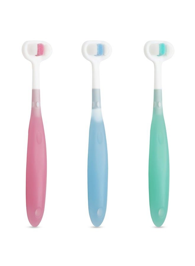 Trueocity Extra Soft Toddler Toothbrush with 10,000 Bristles, Toddler toothbrushes 1-2 Toothhugger High Efficient 3 Sides Baby Toothbrush, Infant Toothbrush, Toddler Toothbrushes 1-3, Baby Toothbrush (3 Pack) - Image 1