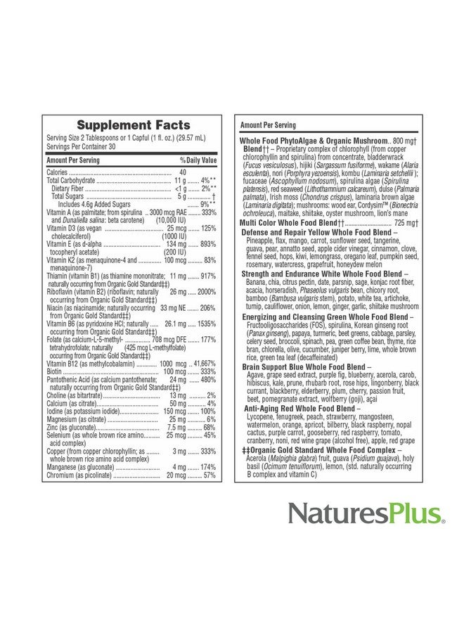 Nature's Plus Source Of Life Gold Multivitamin Liquid 30 Oz Supports Energy Production Healthy Immune System & Wellbeing Includes Vitamins D3 B12 K2 & Over 120 Whole Food Nutrients 30 Servings - Image 5