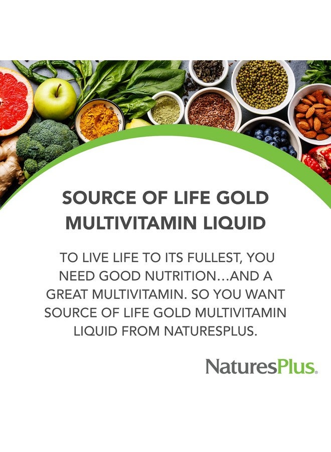 Nature's Plus Source Of Life Gold Multivitamin Liquid 30 Oz Supports Energy Production Healthy Immune System & Wellbeing Includes Vitamins D3 B12 K2 & Over 120 Whole Food Nutrients 30 Servings - Image 3