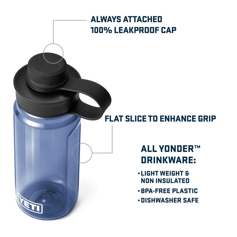 YETI Yonder 600 ml/20 oz Water Bottle with Yonder Tether Cap, Seafoam - Image 2