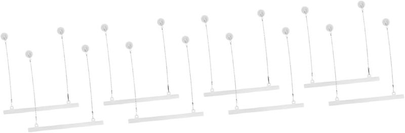PRETYZOOM 8pcs Poster Hanging Pole Chain and Hook Artwork Hanger for Easy Poster and Flag Display Shops and Homes - Image 1