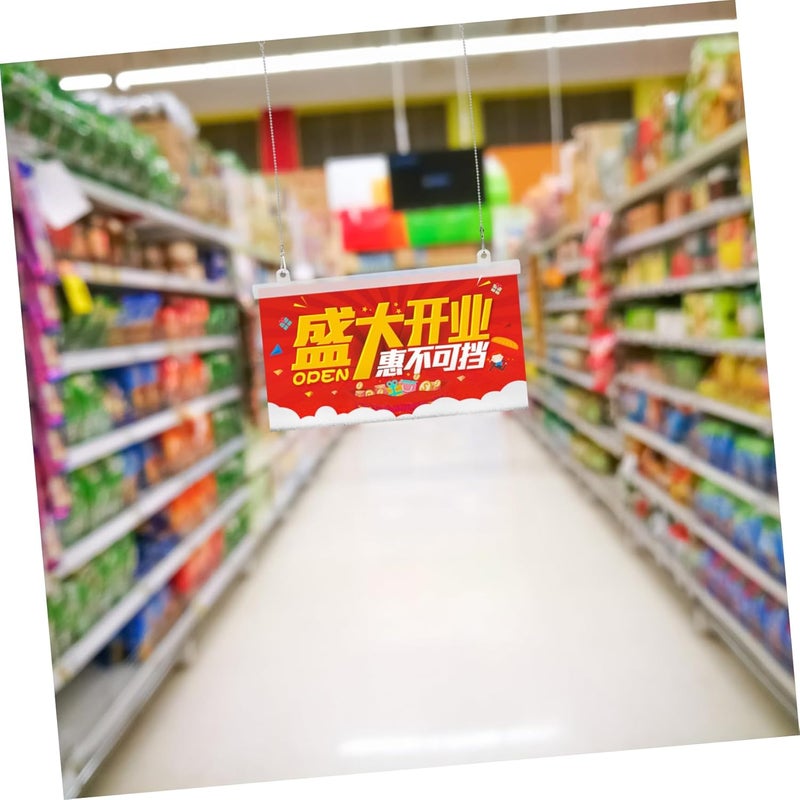 PRETYZOOM 8pcs Poster Hanging Pole Chain and Hook Artwork Hanger for Easy Poster and Flag Display Shops and Homes - Image 2