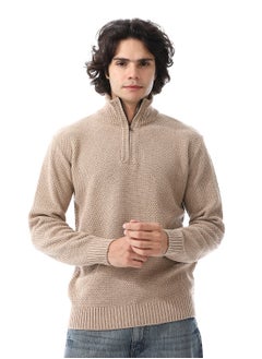 Half-Zipper Long Sleeves Knitted Sweater_Beige - pzsku/Z6EF2211A49B4E1F9A94BZ/45/_/1728464870/4eab3321-5dad-46a9-8b96-79db536c1f23