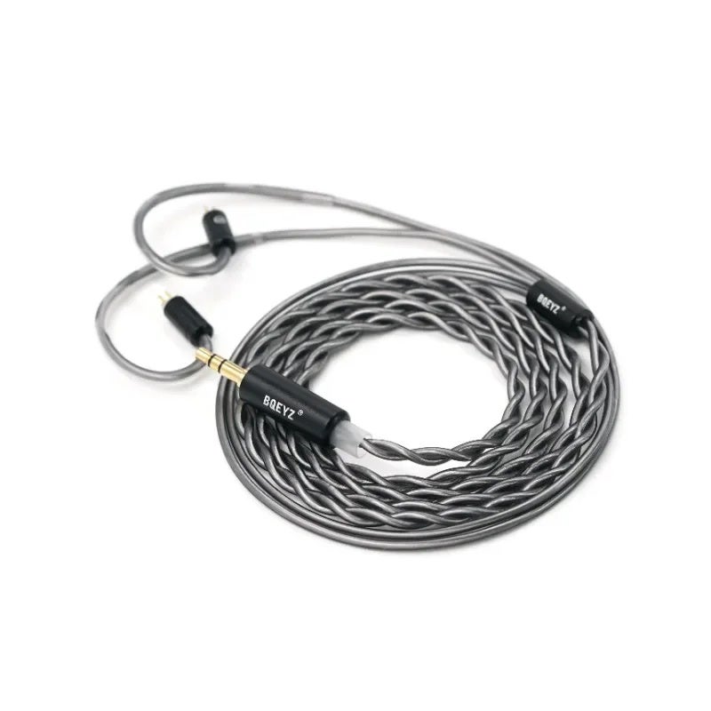 كي زد كابل وموصل Bqeyz BQ10 12mm PET Dynamic Driver HiFi in-Ear Wired Earphones IEMs 0.78mm 2Pin Detachable OFC Silver-plated Cable, Type C with Mic - Image 4