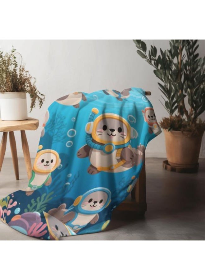 general Baby and children's cartoon flannel thin blanket (warm and comfortable, suitable for sleep, game use) 70cm*100cm - Image 4