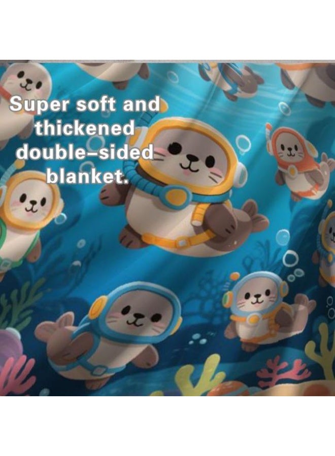 general Baby and children's cartoon flannel thin blanket (warm and comfortable, suitable for sleep, game use) 70cm*100cm - Image 3