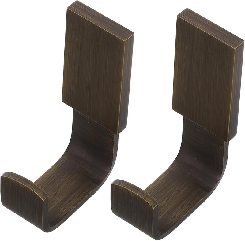 Vintage Brass Wall Hooks 2 Pack Retro Coat Towel Hangers For Bathroom Kitchen - Image 1