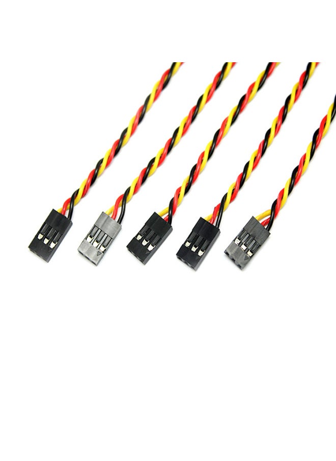 Model Extension Line FUTABA JR Male-to-male Servo Extension Line Anti-interference Flight Control Line Flight Control Line-Color:300mm-black Red And White Stranded Wire 30 Core  - Image 5