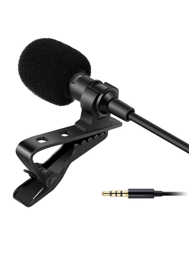 ميكروفون JH-043 لافاليير TRRS، مقاس 3.5 مم، مناسب للتدوين المرئي، وإنشاء محتوى الفيديو/الصوت، والتسجيل على الأجهزة اللوحية، وأجهزة الكمبيوتر المحمولة، وكاميرات الفيديو، وأجهزة الكمبيوتر الشخصية؛ مزود بعنصر مكثف متعدد الاتجاهات، وكابل عازل للضوضاء. - Image 2