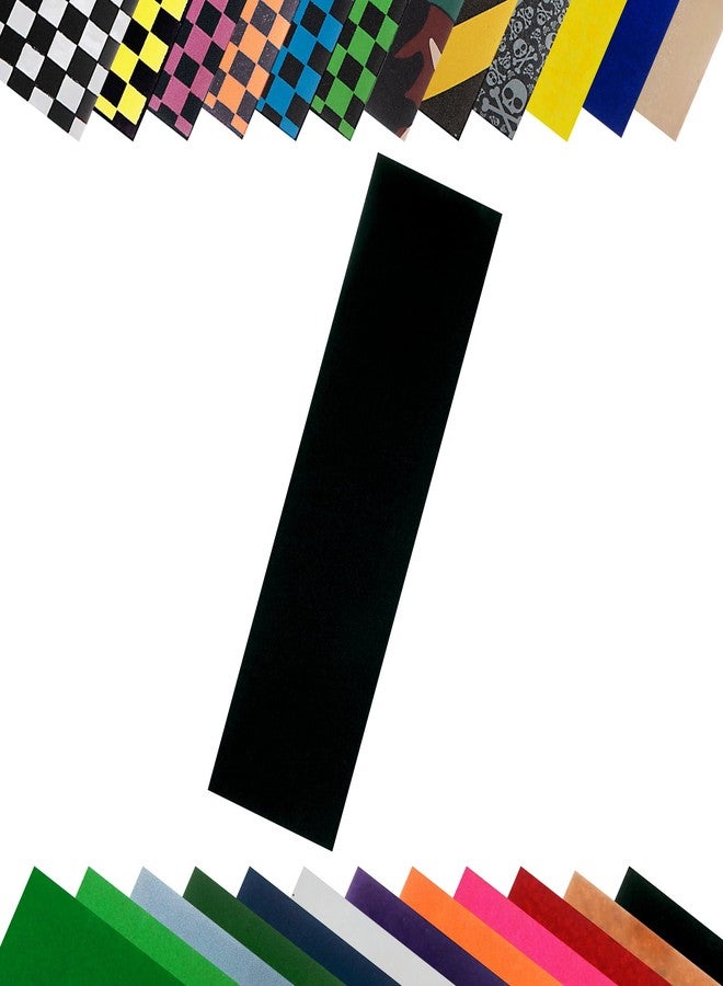 TURBO 9 x 33 Inch Skateboard Grip Tape Sheet Black - Image 1
