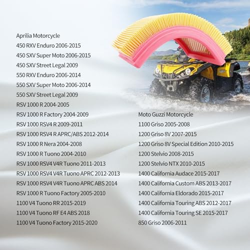 LCGLY Air Filter Compatible with CAN-AM(BRP) Ryker 600 900 Rally Edition /Euro5 ABS 2019-2023 Spyder 1000 RS/RS-S/RT/RT-S/ST-S SM5 SE5 Limited,Halbautomatik,Schaltgetriebe ABS 2010-2016,AP8104329 2PCS - Image 4