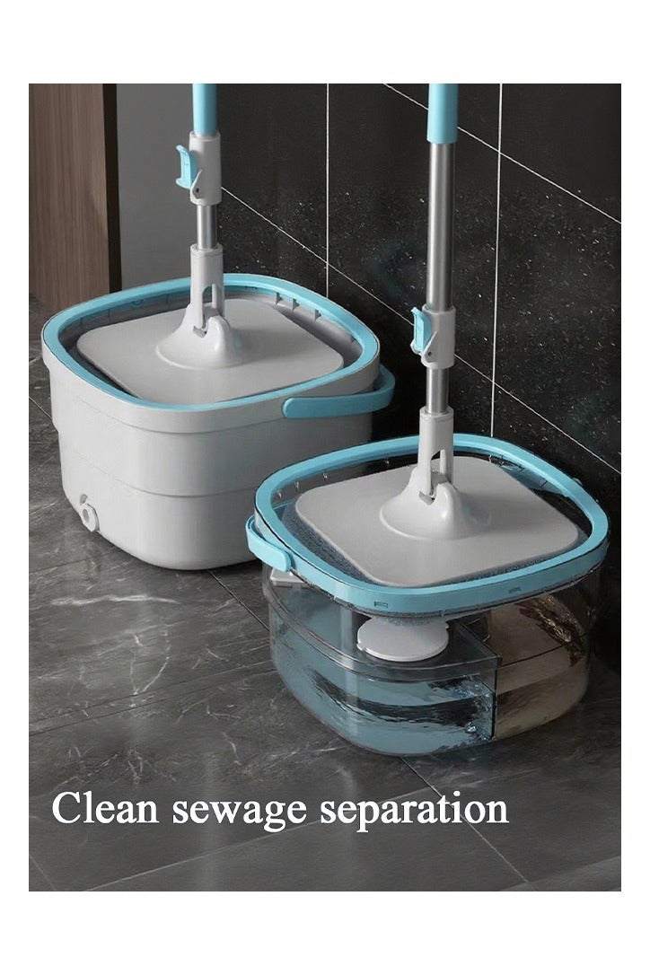 AHAKAC Rotating mop bucket-sewage separation water-absorbing mop-household hands-free flat mop automatic mopping - Image 4