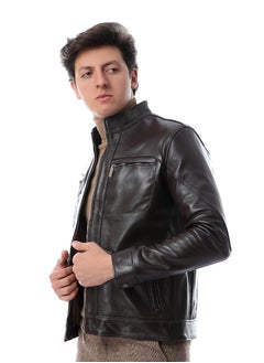 Generic Genuine Leather Fashion Winter Jacket  - Image 2